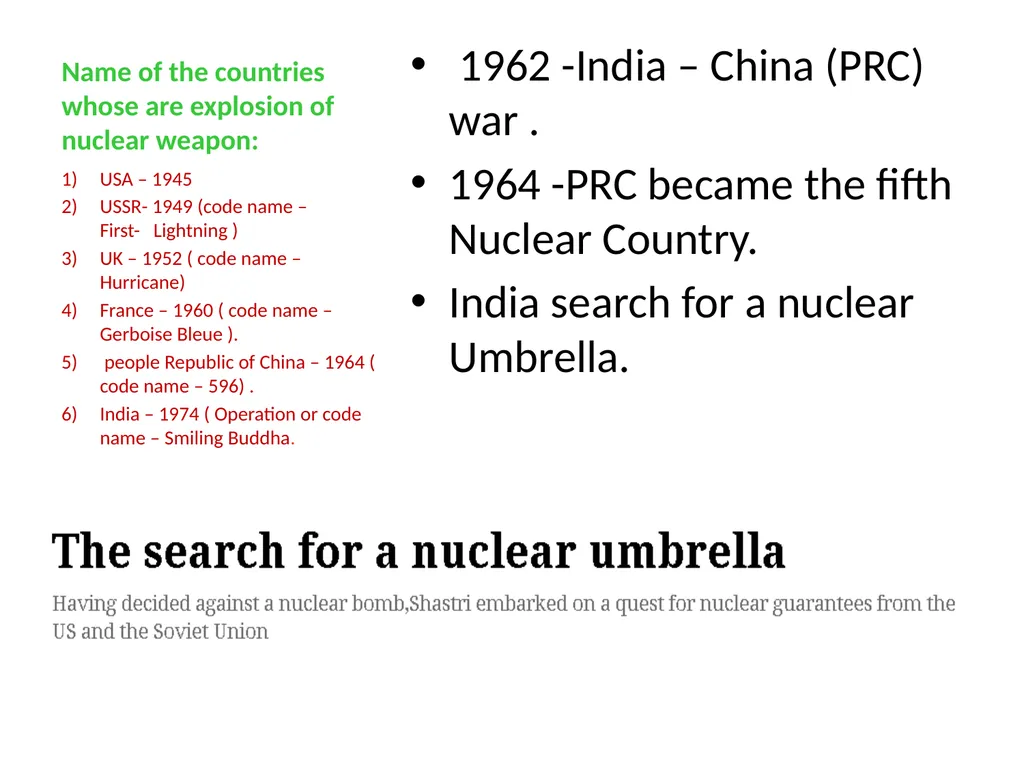 India’s Nuclear Foreign policy BY Sk Saddam - slide 3 of 8