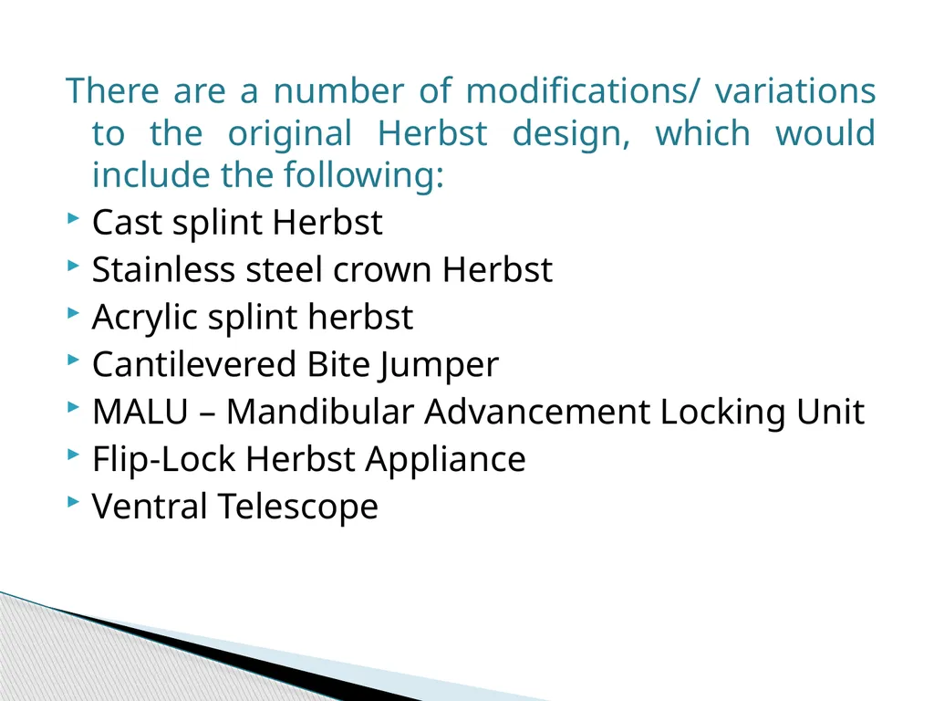 Fixed Functional Appliances Introduction - slide 22 of 48