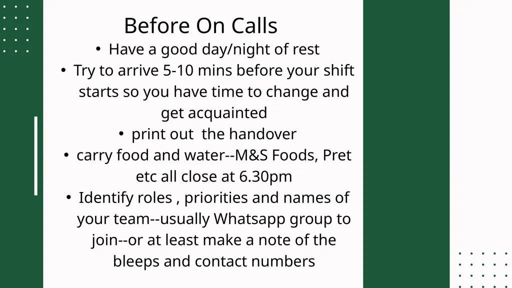 MANAGING ON CALLS, REFERRALS, ESCALATION AND - slide 4 of 28