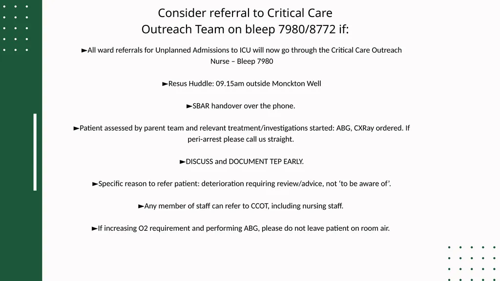 MANAGING ON CALLS, REFERRALS, ESCALATION AND - slide 18 of 28
