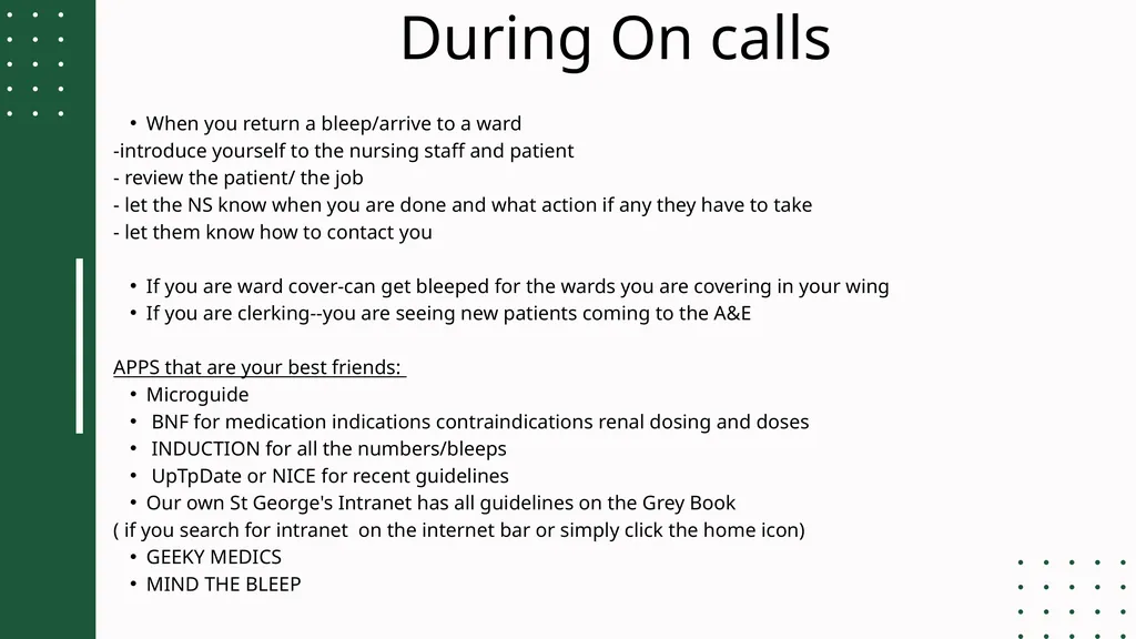 MANAGING ON CALLS, REFERRALS, ESCALATION AND - slide 10 of 28