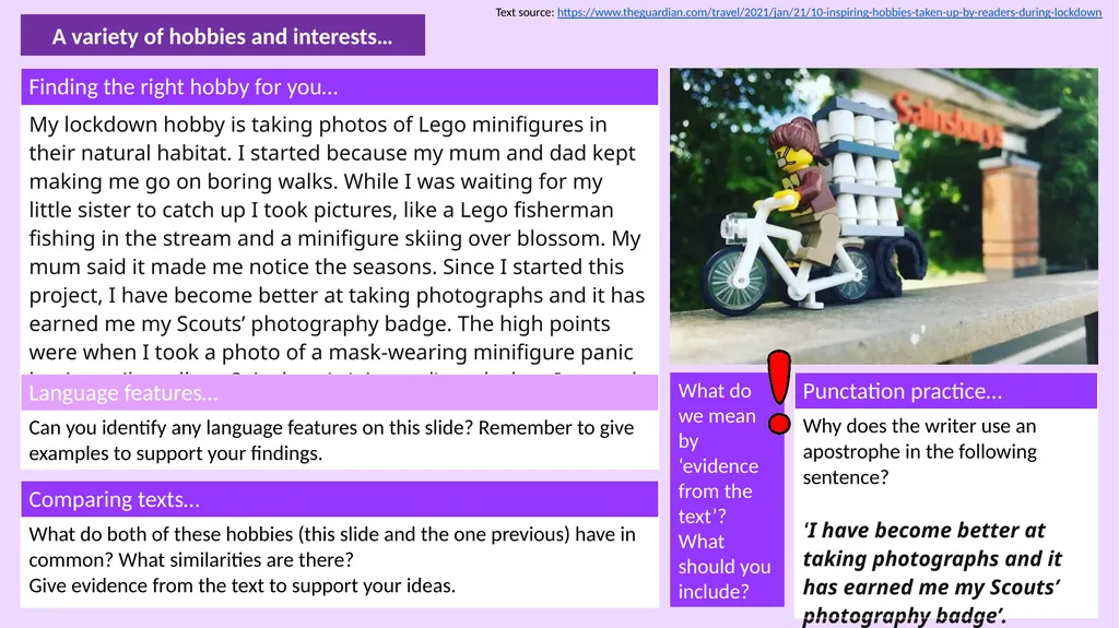L1-2 Functional Skills English Hobbies & - slide 10 of 14