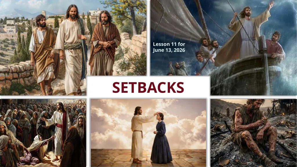 SETBACKS Lesson 11 for June 13, 2026 “And not only - slide 1 of 10