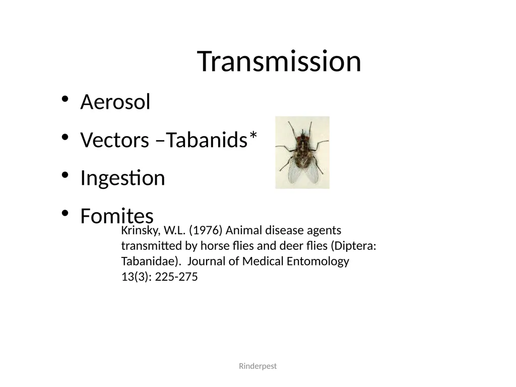 Rinderpest Rinderpest is characterized by high - slide 9 of 60