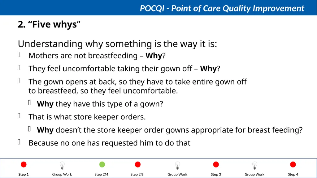 Steps in QI Step 1: Identifying a problem, forming - slide 19 of 62