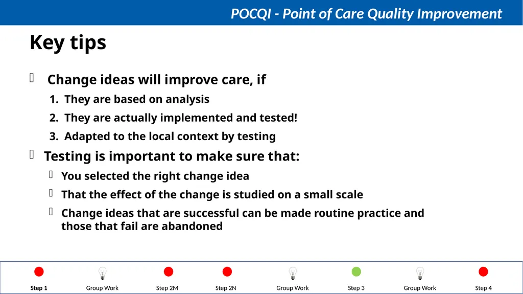 Steps in QI Step 1: Identifying a problem, forming - slide 54 of 62