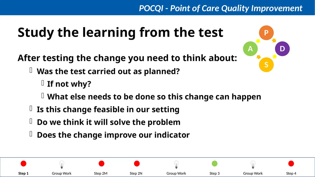 Steps in QI Step 1: Identifying a problem, forming - slide 49 of 62