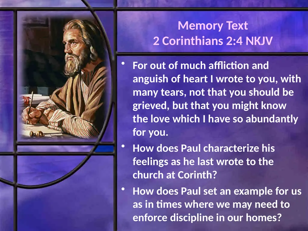 First and Second Corinthians Lesson 9 Love-driven - slide 2 of 23