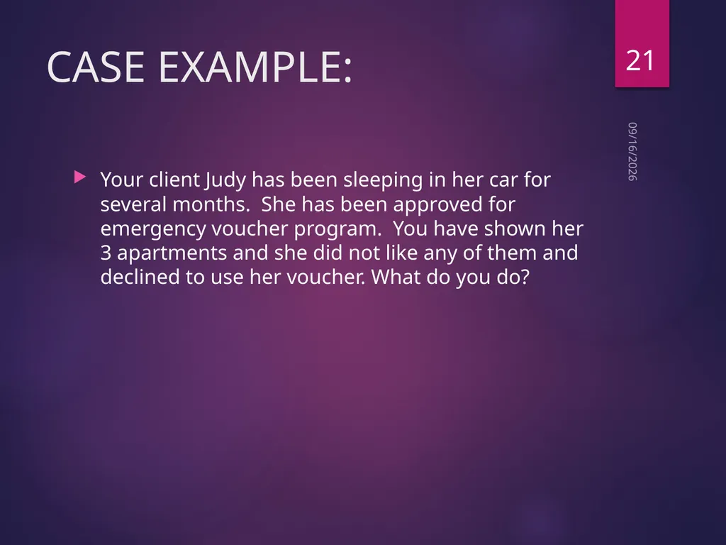 Housing Case Management Best Practices and - slide 21 of 32