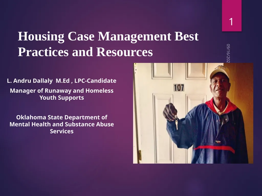 Housing Case Management Best Practices and - slide 1 of 32