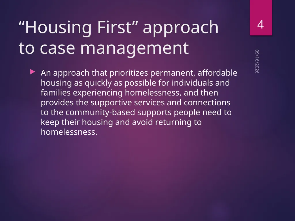 Housing Case Management Best Practices and - slide 4 of 32