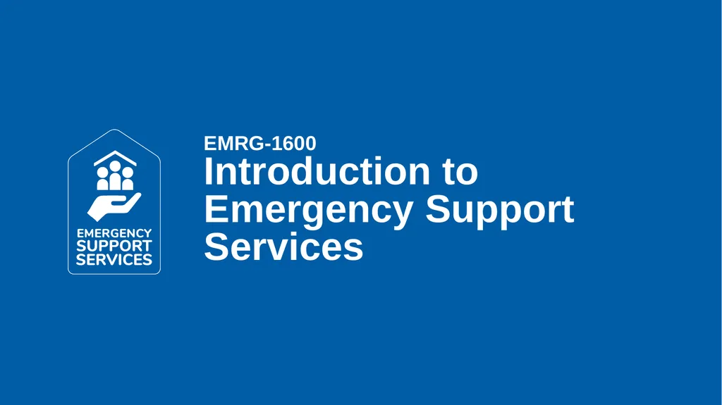 EMRG-1600 Introduction to Emergency Support - slide 1 of 53