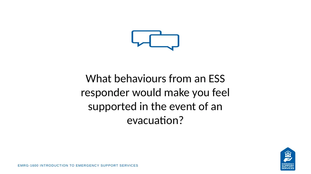 EMRG-1600 Introduction to Emergency Support - slide 18 of 53