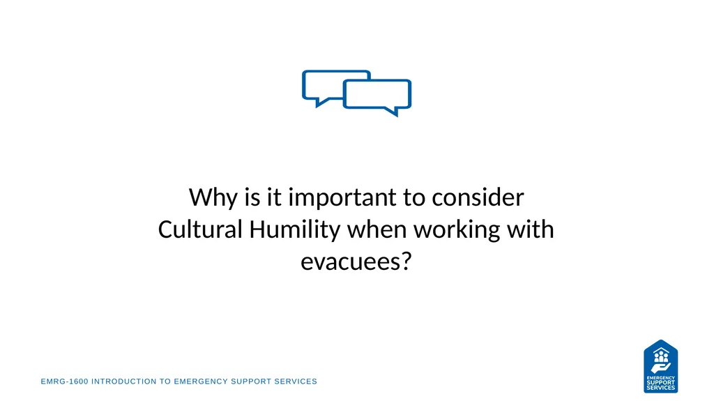 EMRG-1600 Introduction to Emergency Support - slide 20 of 53