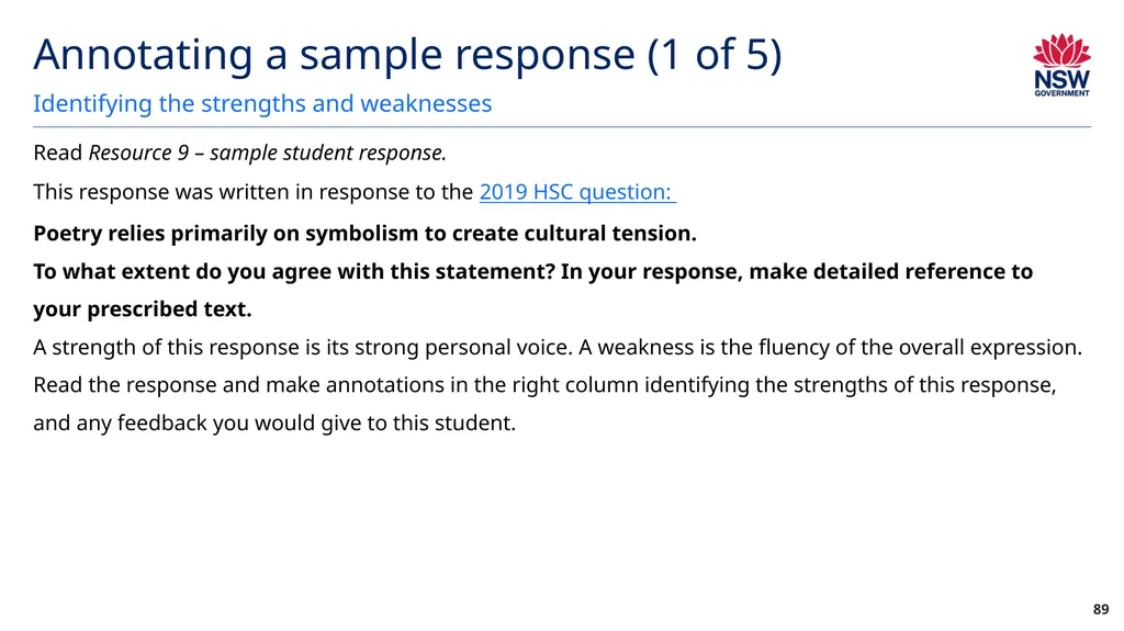 Year 12 English Standard Module A: Language, - slide 89 of 96