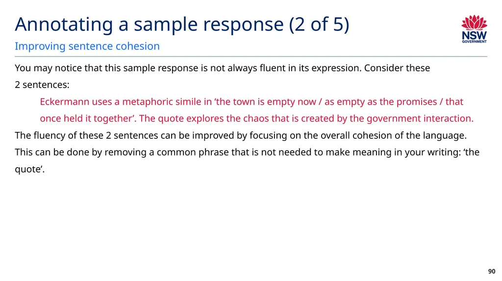 Year 12 English Standard Module A: Language, - slide 90 of 96