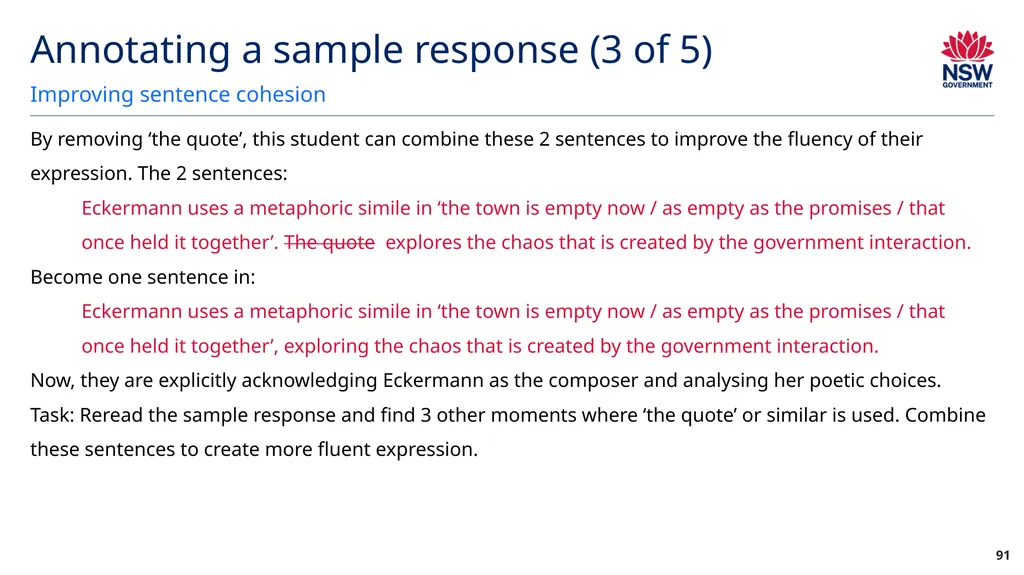 Year 12 English Standard Module A: Language, - slide 91 of 96