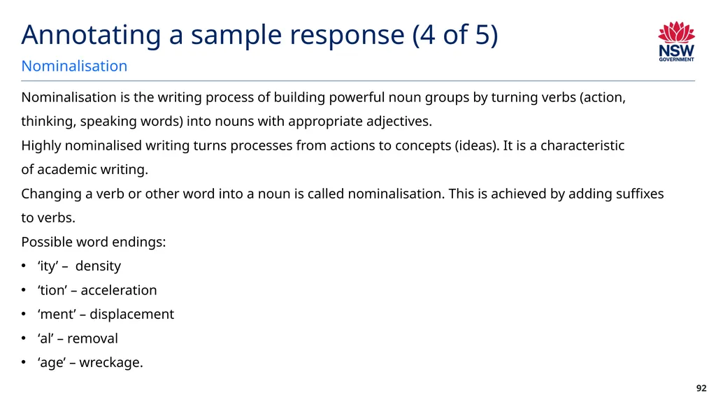 Year 12 English Standard Module A: Language, - slide 92 of 96
