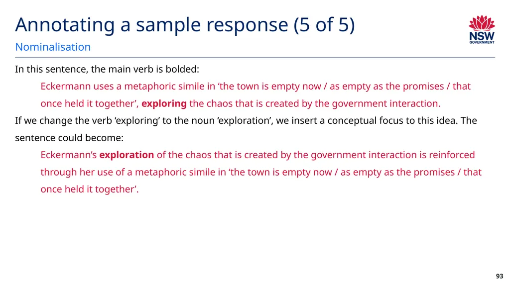 Year 12 English Standard Module A: Language, - slide 93 of 96