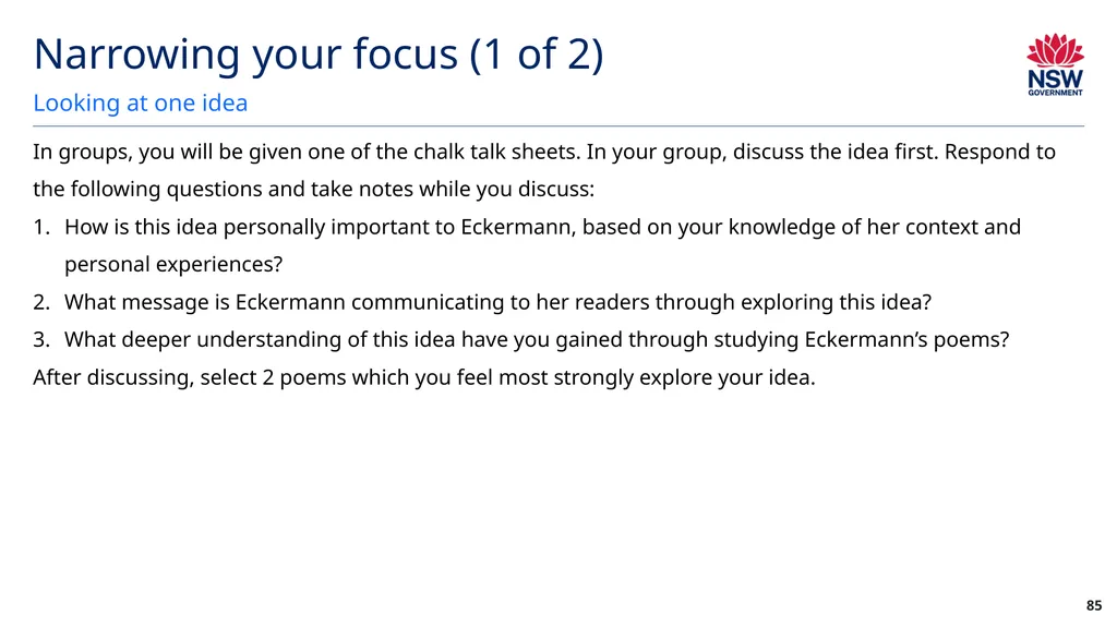 Year 12 English Standard Module A: Language, - slide 85 of 96