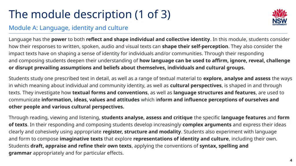 Year 12 English Standard Module A: Language, - slide 4 of 96