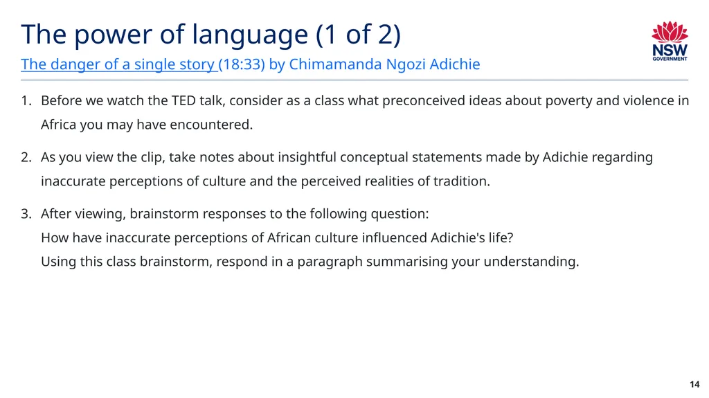 Year 12 English Standard Module A: Language, - slide 14 of 96