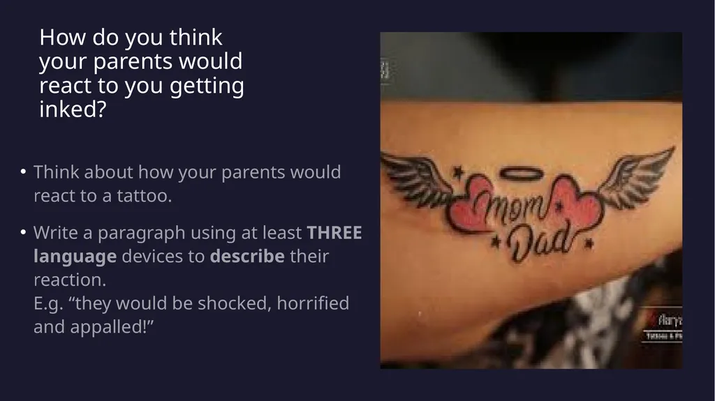 L1-2 Functional English Tattoo Regret – reading, - slide 4 of 6
