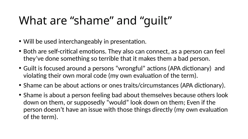 How Self-Compassion Can Help Resolve Guilt/Shame - slide 2 of 28