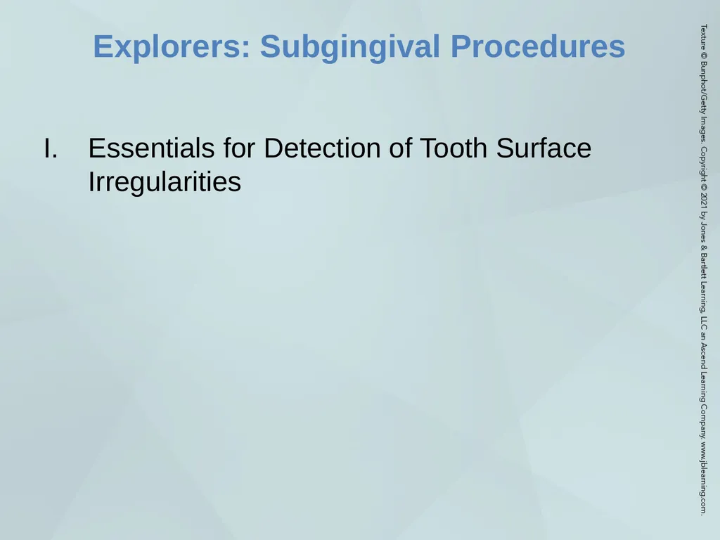 Chapter 20 Periodontal Examination Learning - slide 13 of 49