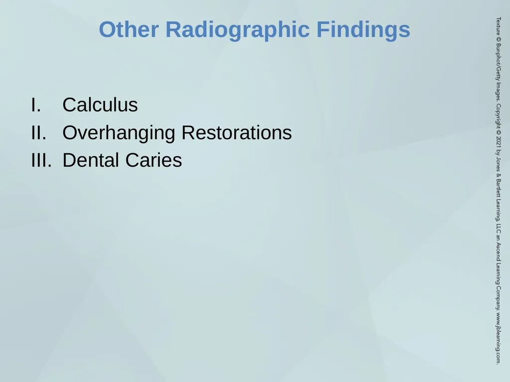 Chapter 20 Periodontal Examination Learning - slide 47 of 49