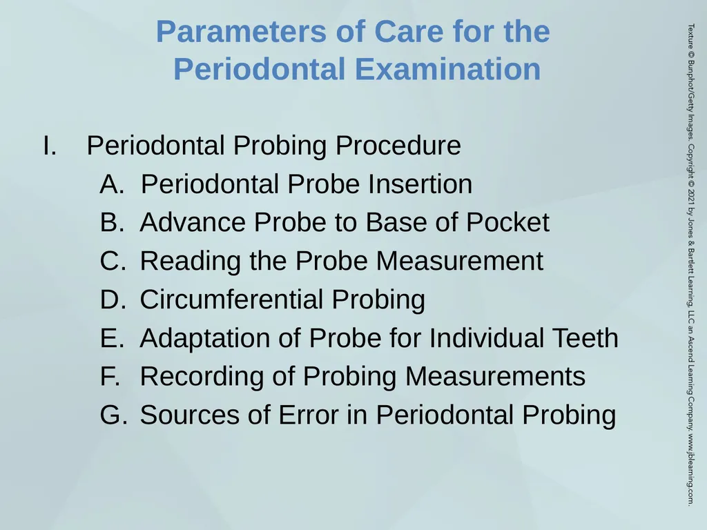 Chapter 20 Periodontal Examination Learning - slide 26 of 49