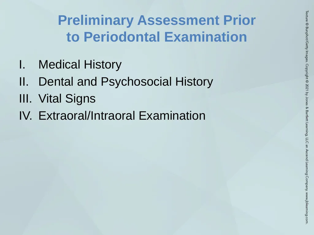 Chapter 20 Periodontal Examination Learning - slide 24 of 49