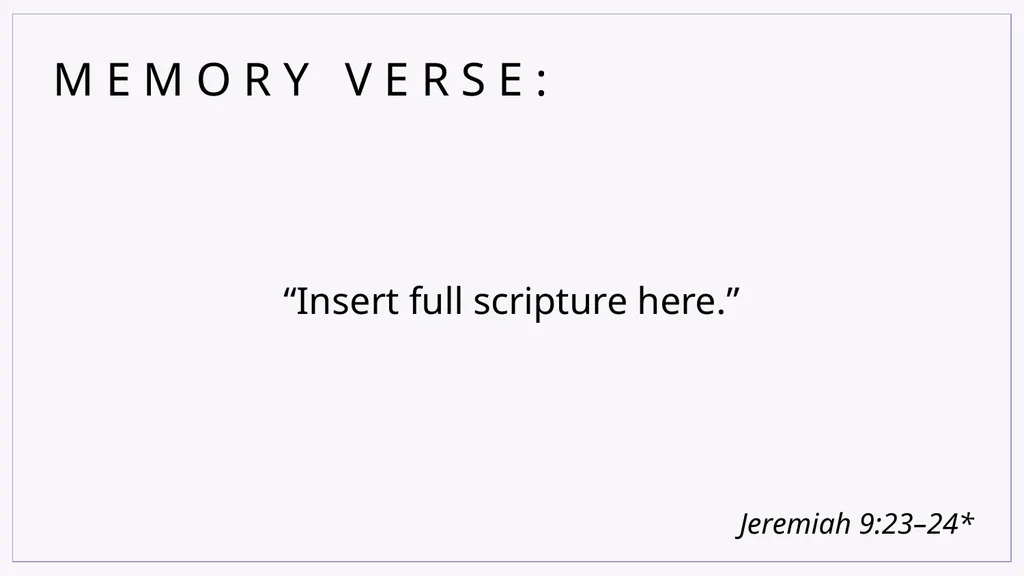 LESSON 4.1 JEREMIAH M E M O R Y V - slide 3 of 16