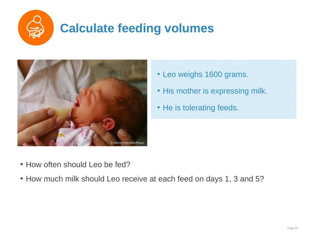 Breast milk feeding: Alternative methods Goal and - slide 22 of 54