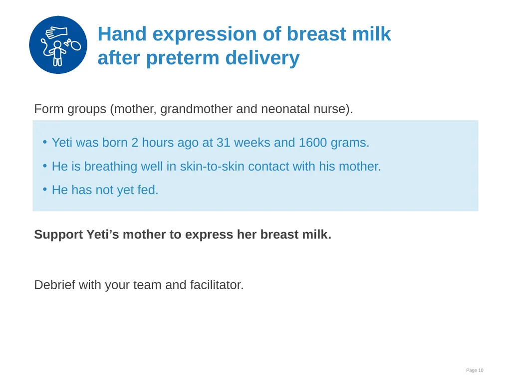 Breast milk feeding: Alternative methods Goal and - slide 10 of 54