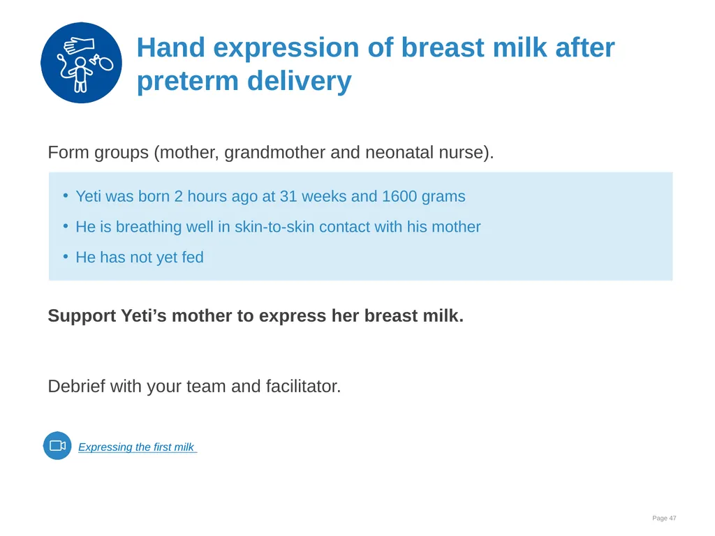 Breast milk feeding: Alternative methods Goal and - slide 47 of 54
