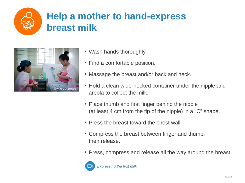 Breast milk feeding: Alternative methods Goal and - slide 12 of 54