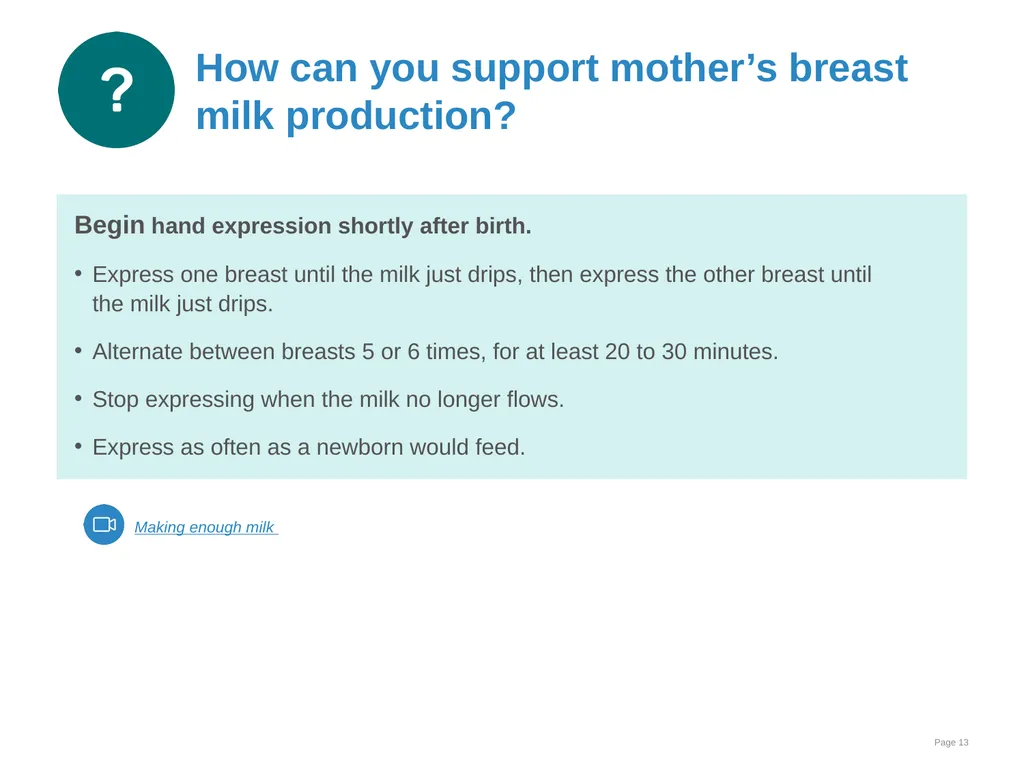 Breast milk feeding: Alternative methods Goal and - slide 13 of 54