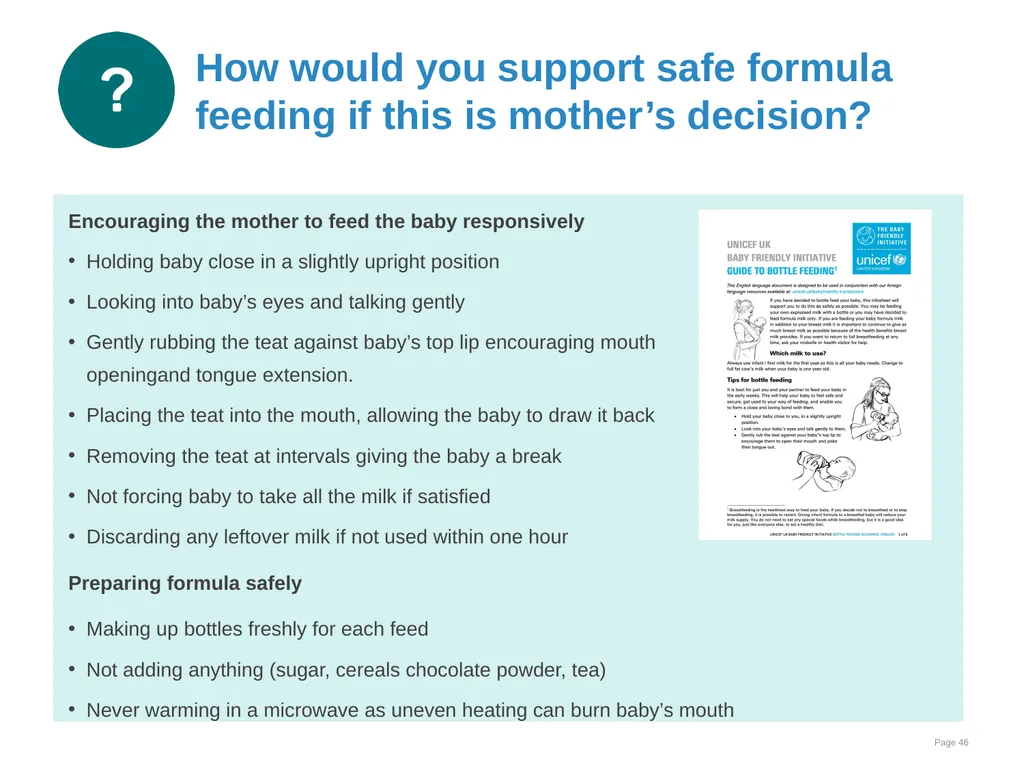 Breast milk feeding: Alternative methods Goal and - slide 46 of 54