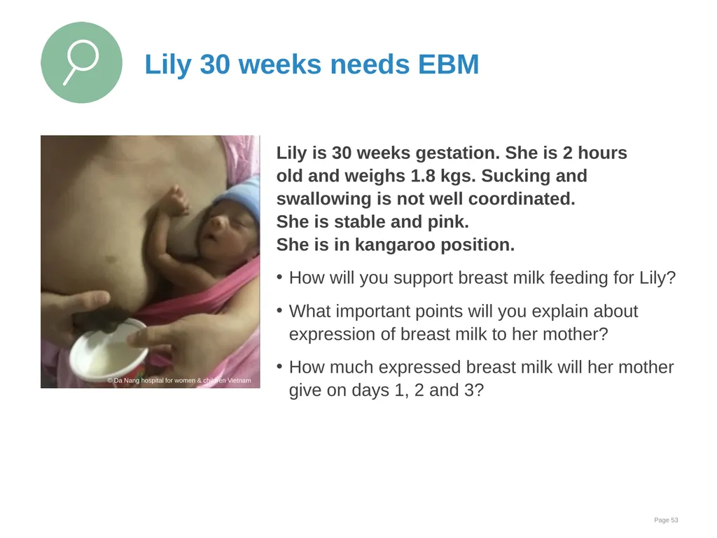 Breast milk feeding: Alternative methods Goal and - slide 53 of 54
