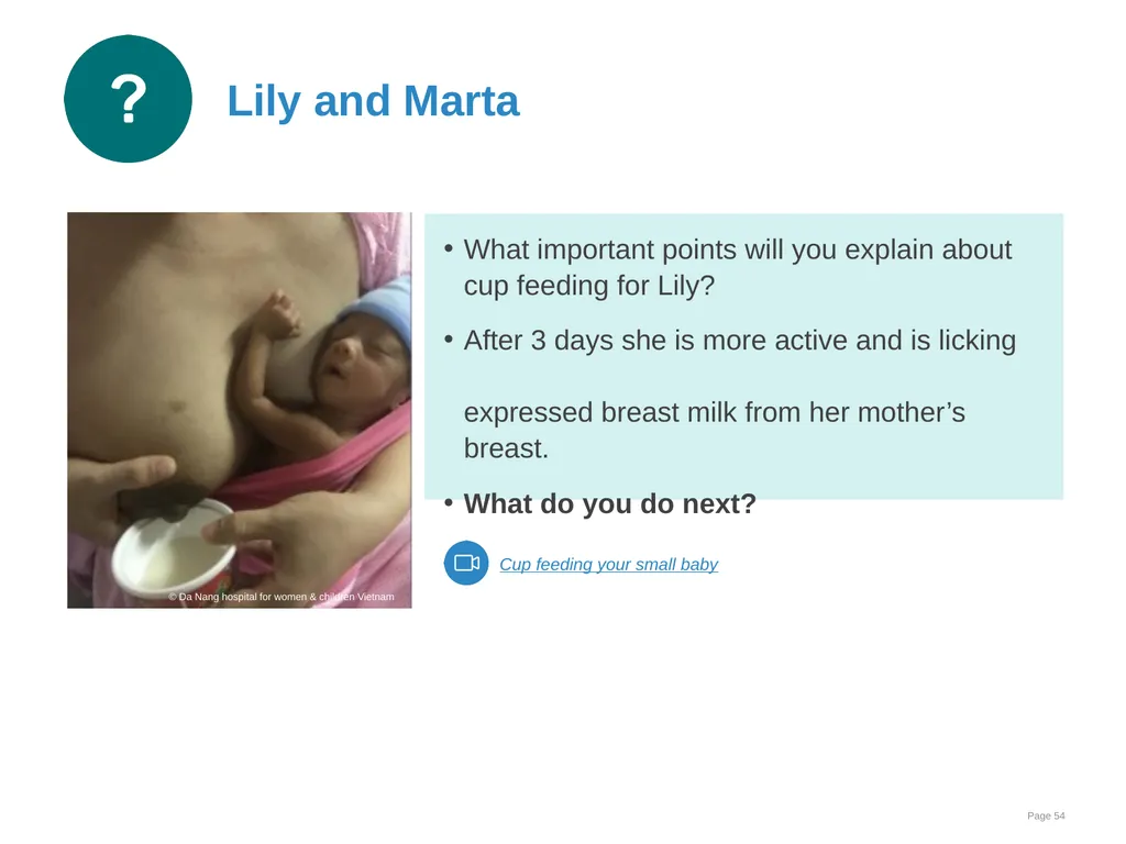 Breast milk feeding: Alternative methods Goal and - slide 54 of 54
