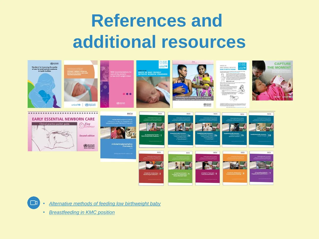 Breast milk feeding: Alternative methods Goal and - slide 51 of 54