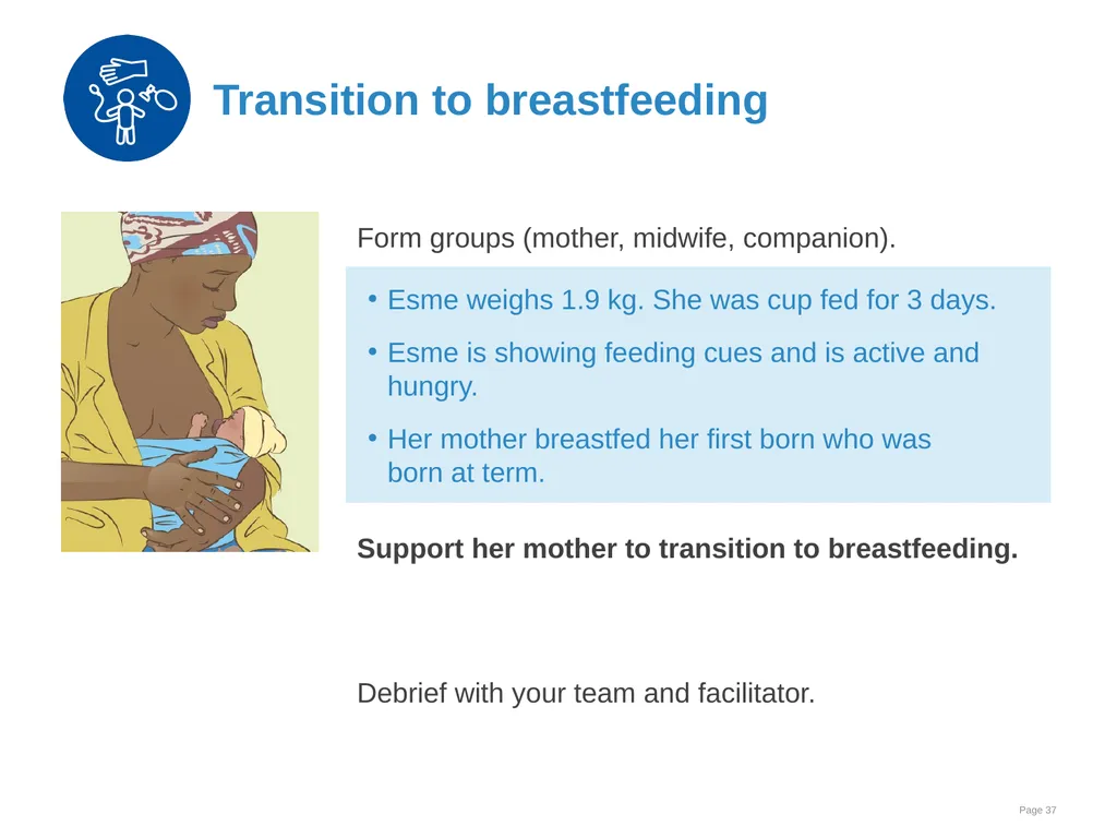 Breast milk feeding: Alternative methods Goal and - slide 37 of 54