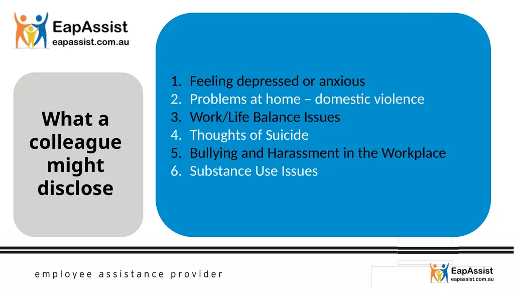 MENTAL HEALTH FIRST AID 1 in 5 people experience a - slide 19 of 49