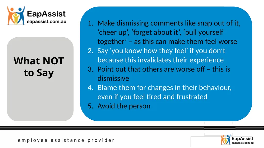 MENTAL HEALTH FIRST AID 1 in 5 people experience a - slide 23 of 49