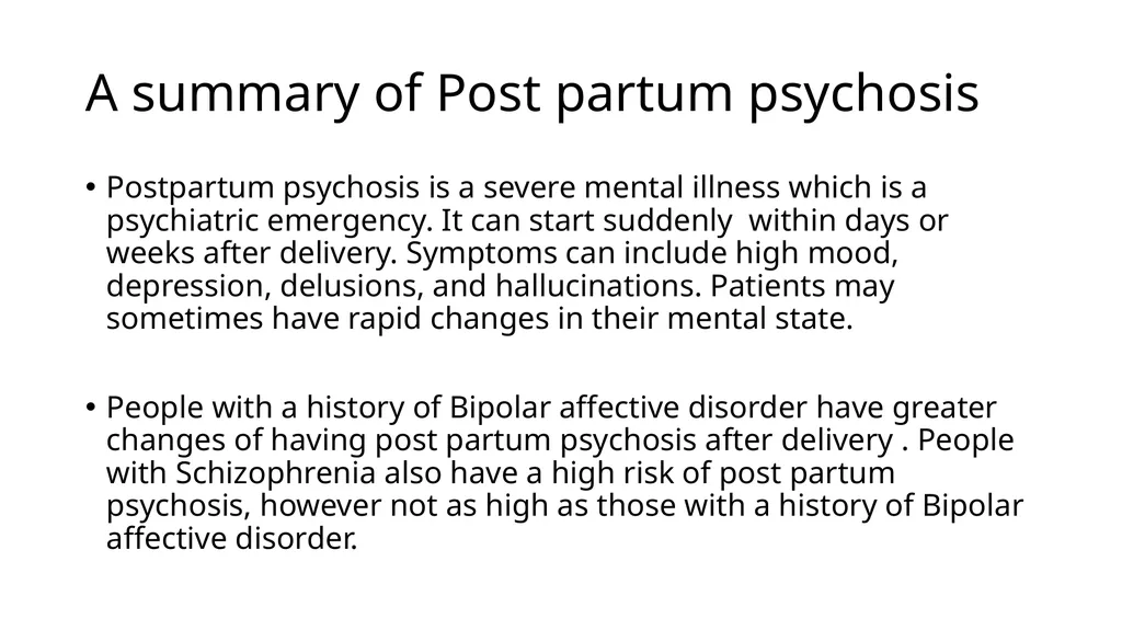 Post Partum Psychosis Dr Jumoke Ojo St4, General - slide 12 of 13