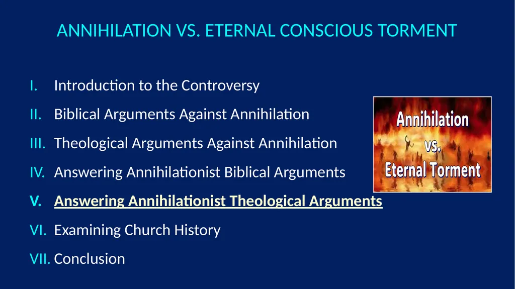 Annihilation vs. Eternal Torment ANNIHILATION VS. - slide 13 of 44