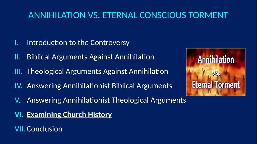 Annihilation vs. Eternal Torment ANNIHILATION VS. - slide 15 of 44