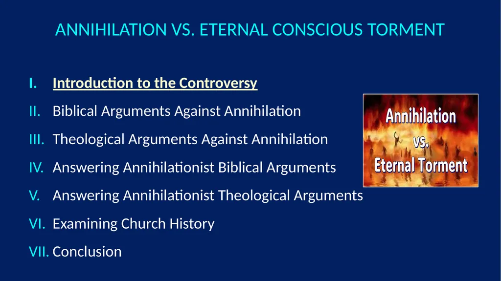 Annihilation vs. Eternal Torment ANNIHILATION VS. - slide 2 of 44