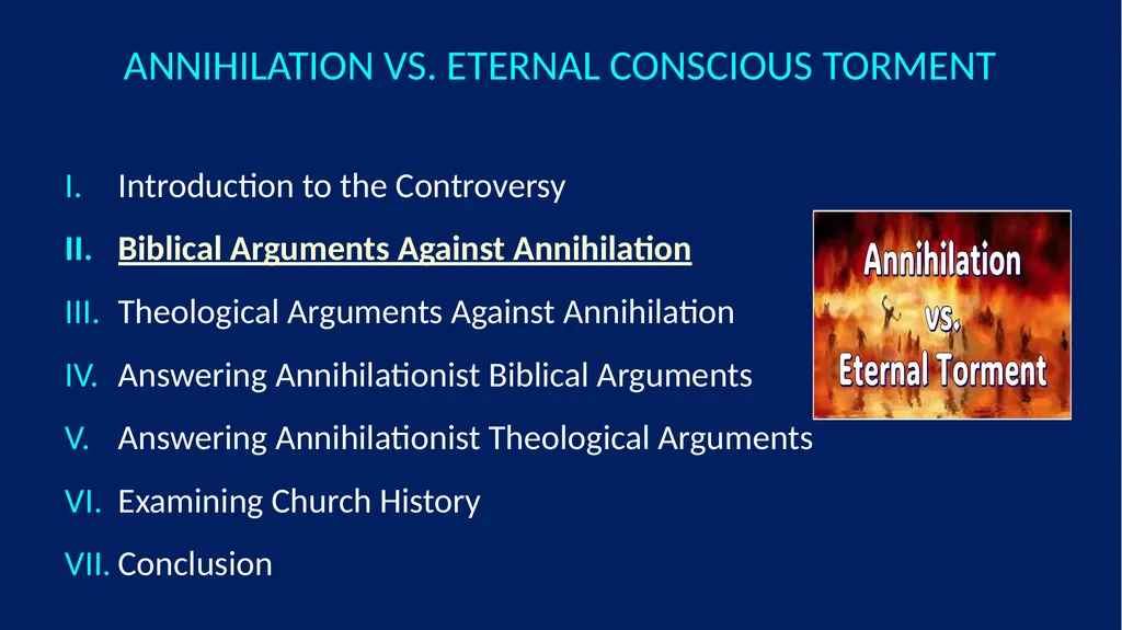 Annihilation vs. Eternal Torment ANNIHILATION VS. - slide 6 of 44